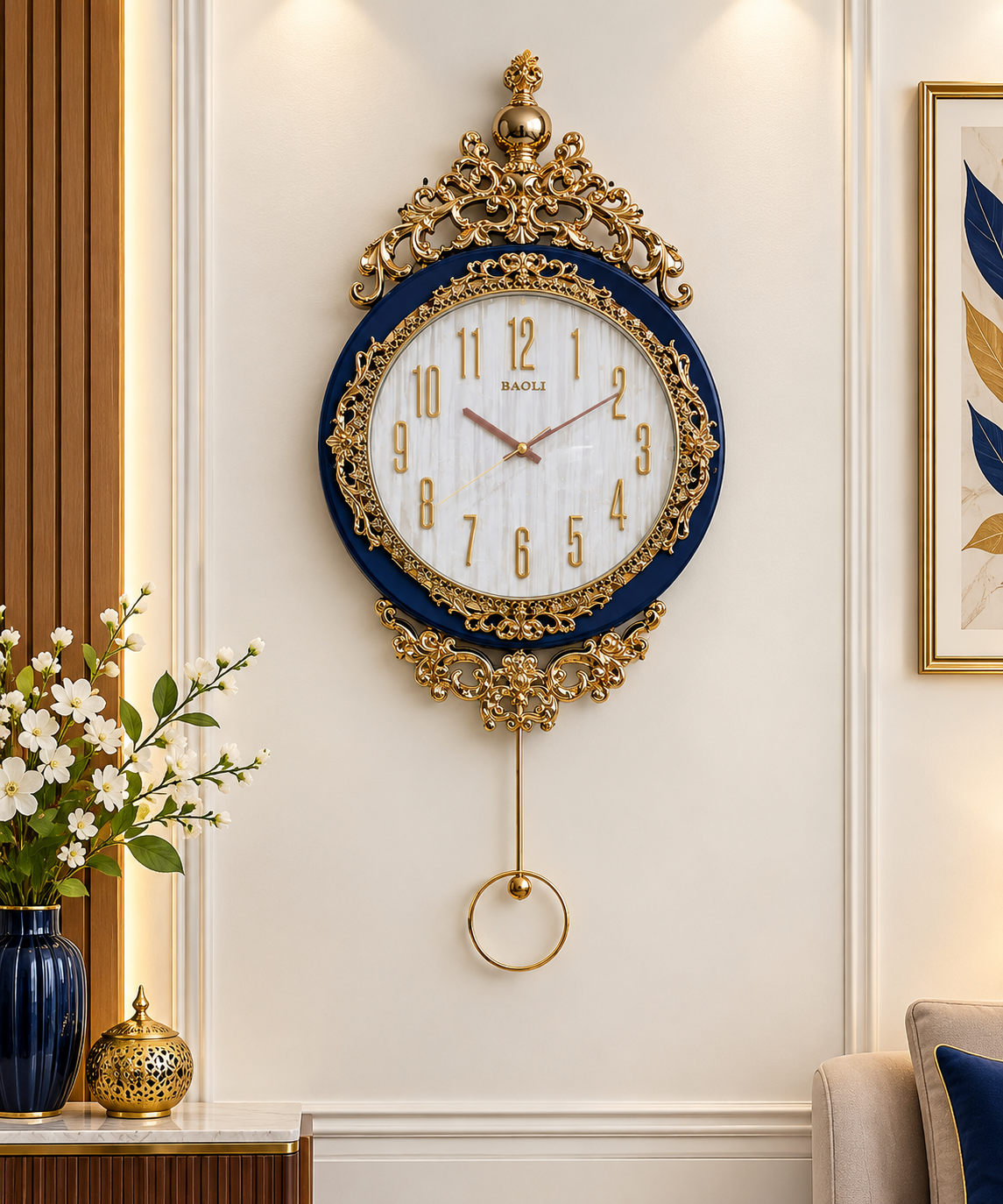 Luxurious Design Pendulum Wall clock.