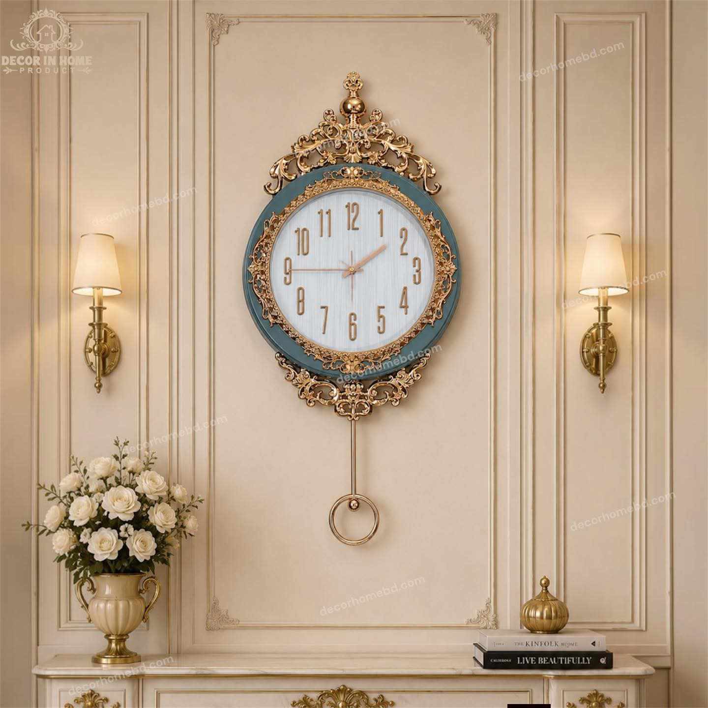 Luxurious Design Pendulum Wall clock.