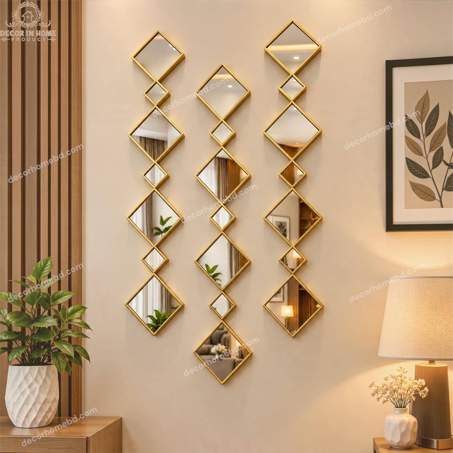 3 Pcs Wall Decor Mirror set
