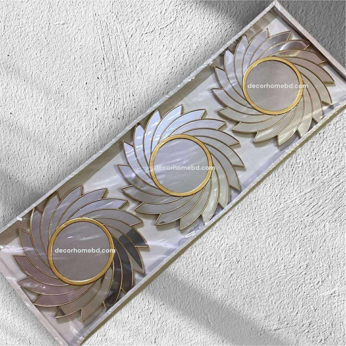 Premium Golden Sunburst Mirror Wall Décor Set of 3